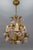 Hollywood Regency Style Gilt Metal and Pink Porcelain Roses Chandelier, Italy, 1970s For Sale - Image 12 of 18