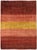 Vintage Hand-knotted Persian Lori Gabbeh rug featuring horizontal bands in rich shades of red, rust, and golden yellow....