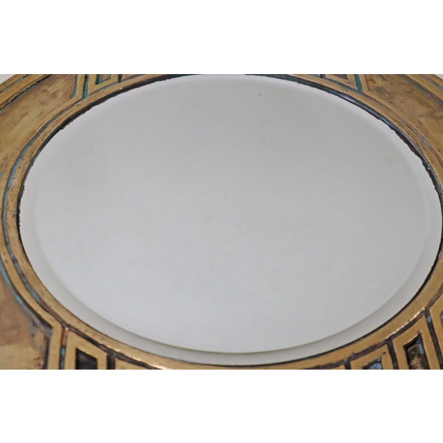 Metal Mid-Century Modern Brass Round Wall Mirror, Italy, 1960s For Sale - Image 7 of 15
