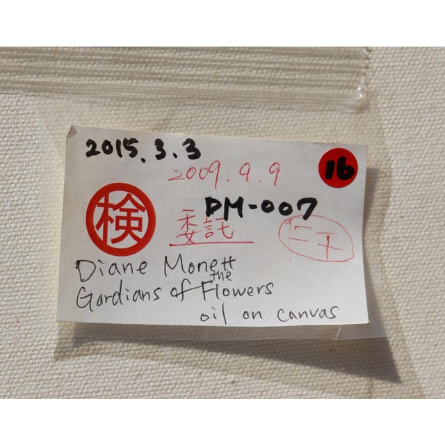 Guardians of the Flowers Diane Monet American Oil on Canvas, signed Size: 24 x 18 in. (60.96 x 45.72 cm)