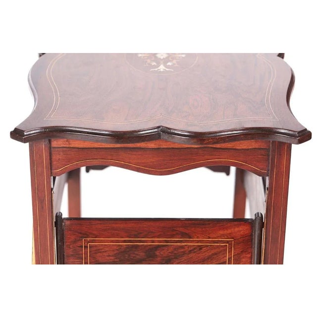 Antique Edwardian Inlaid Hardwood Centre Table For Sale - Image 10 of 11