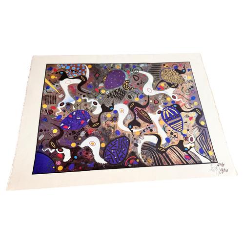 Modern Abstract Style Blue Composition, 1990s, Print For Sale - Image 11 of 11