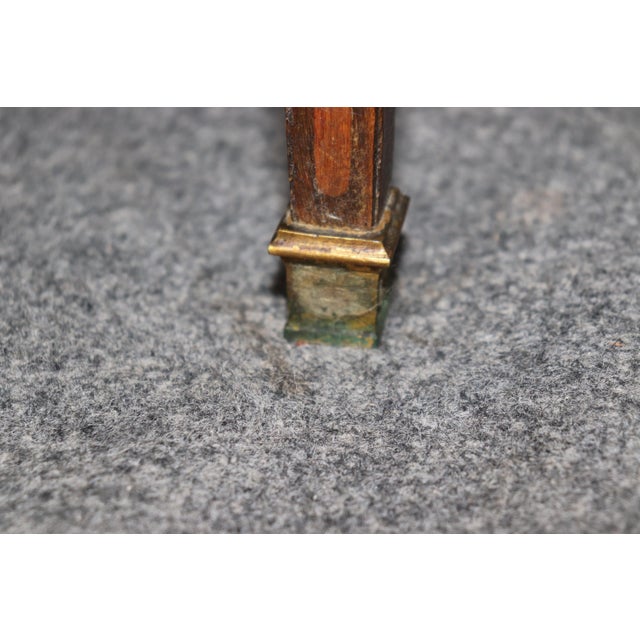 1920s Fine French Louis XVI Marquetry Tulipwood and Kingwood End Table With Bronze For Sale - Image 5 of 12