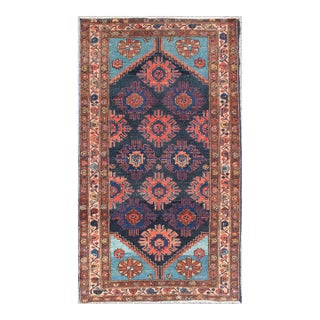 Antique Persian Malayer Carpet With Sub-Geometric Floral Design 3'3"x6'2" For Sale