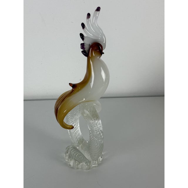 Murano Glass Bird in the style of Barovier & Toso, 1960s For Sale - Image 9 of 9