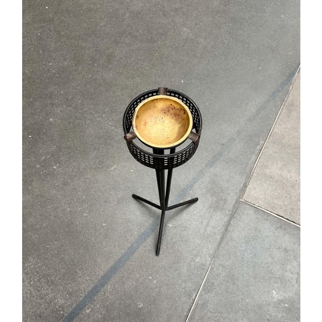 Mid-Century Modern Mid-Century Modern Tripod Standing Ashtray with Perforated Metal, 1960s For Sale - Image 3 of 18