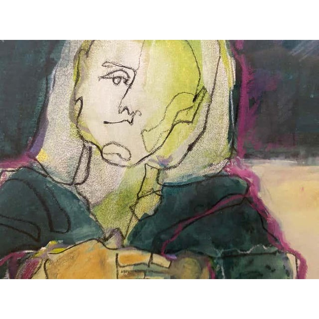 Portrait Watercolor by Judy Pike For Sale - Image 4 of 6