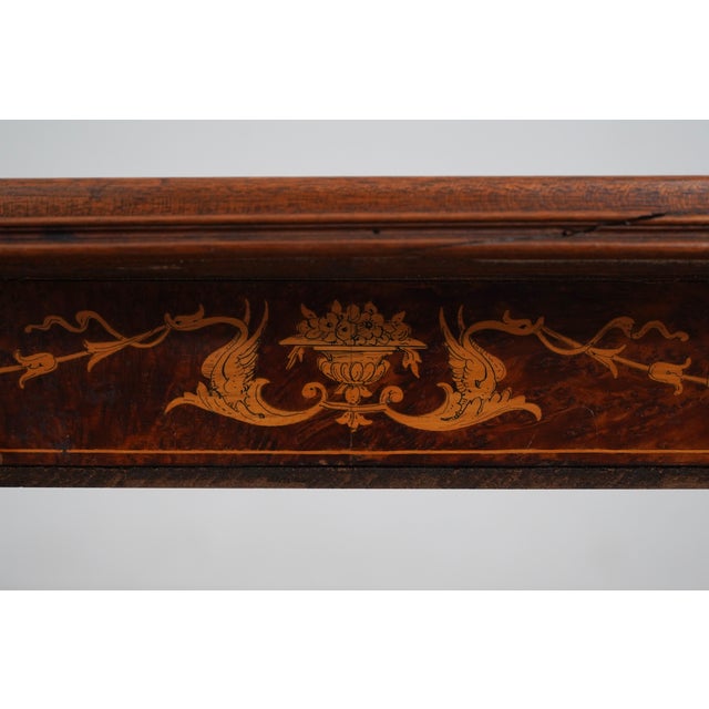 Wood Vintage Italian Marquetry Inlaid Accent Table For Sale - Image 7 of 13
