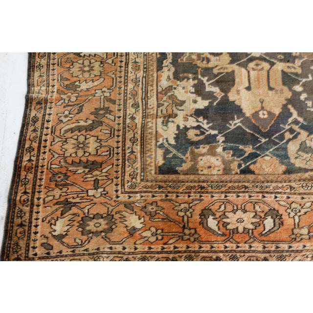 Late 19th Century Authentic 19th Century Persian Sultanabad Handmade Wool Rug For Sale - Image 5 of 5
