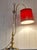 1980s Vintage German Height-Adjustable Table Lamp with Brass Frame and Red Lacquered Shade, 1980s For Sale - Image 5 of 7