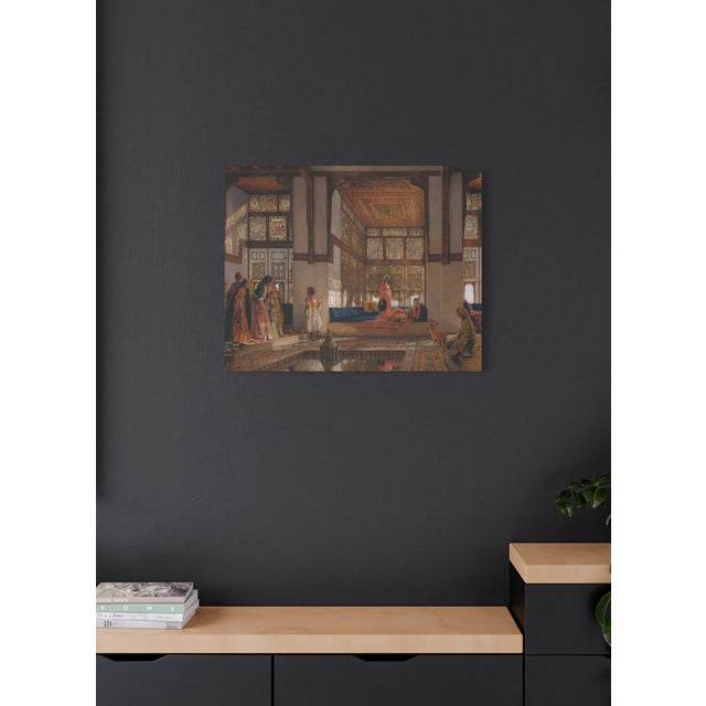 Atelier Aria Lumae John Frederick Lewis the Reception Cairo Egypt Grand Salon Scale Fine Art Gallery Board Print 40 X 32 For Sale - Image 10 of 18