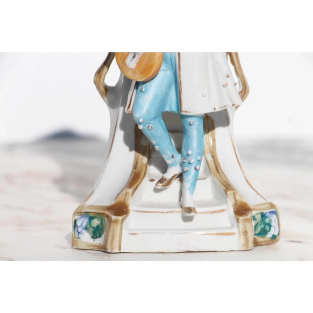 1900s Art Nouveau Musician Bisque Porcelain Vase, Germany For Sale - Image 6 of 13