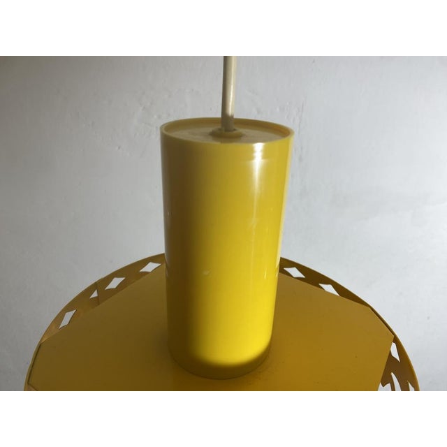Yellow Vintage Space Age Hanging Lamp, 1970s For Sale - Image 8 of 17