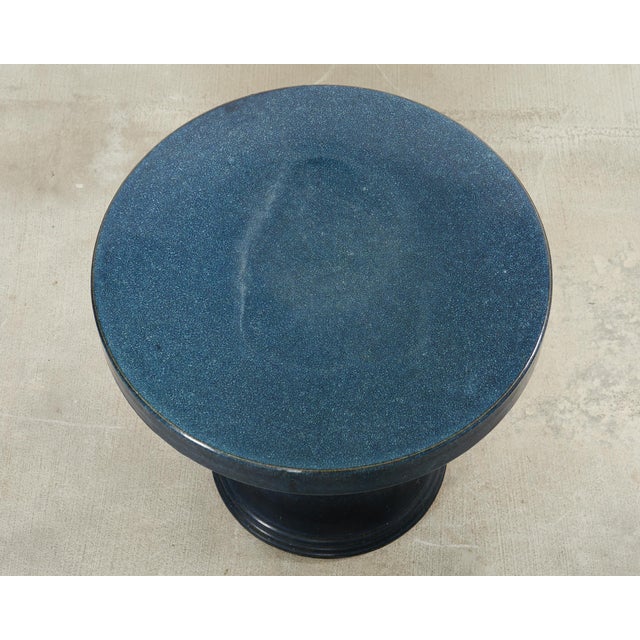 Mid 20th Century Japanese Showa Ceramic Tea Garden Dining Table and Stools For Sale - Image 5 of 18