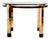 Vintage Mahogany and Brass Dining Table, 1970s For Sale