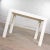 Great modern rectangular molded white plastic Parsons style side table in the style of Syroco and Kartell. It is in...