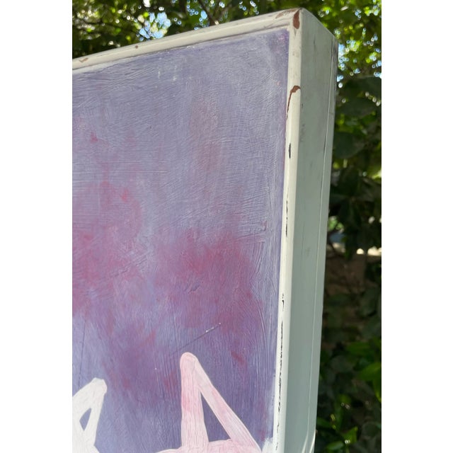 Late 20th Century Original XL Purple Star Painting on Board Signed by Zandra Rhodes For Sale - Image 10 of 13
