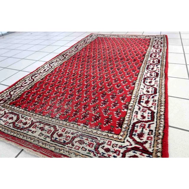 Indian 1970s Handmade Vintage Indian Seraband Rug 3' X 5.1' For Sale - Image 3 of 11