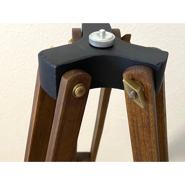 Antique Tripod in Wood and Brass from Gaumont Paris, 1890s For Sale - Image 12 of 15