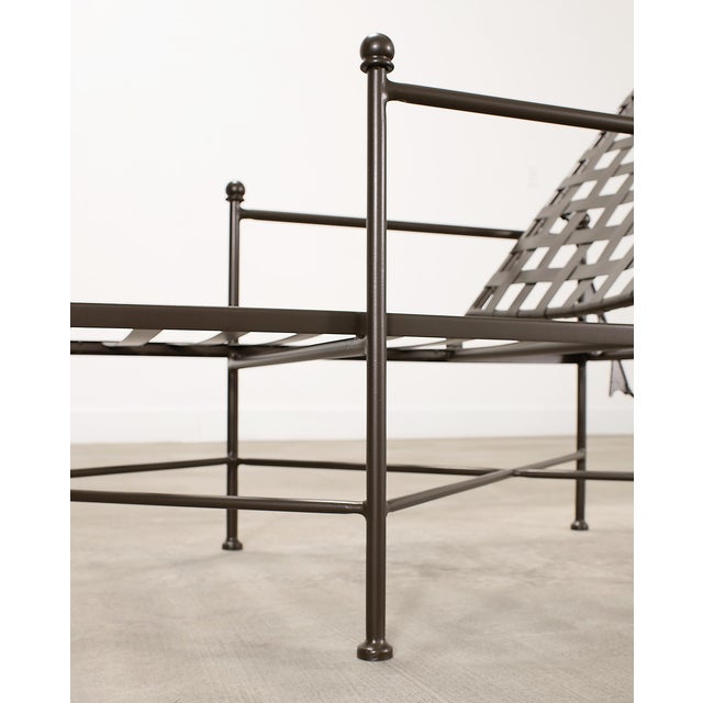 Set of Three Mario Papperzini Style Wrought Iron Chaise Longues For Sale - Image 9 of 18