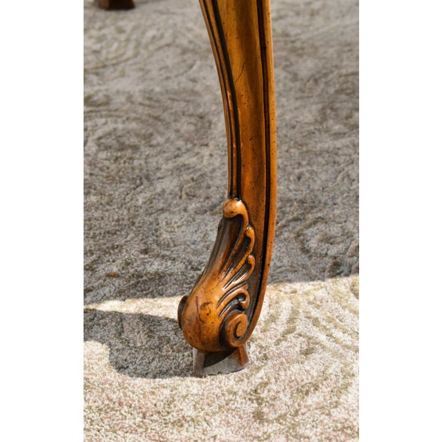 Weiman Vintage Pair of Weiman French Provincial Carved Bombe' Side/End Tables For Sale - Image 4 of 12