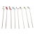 Set of Eight Vintage Blown Glass Animal Cocktail Stirrers With Box by Saxon For Sale