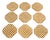 1970s Christian Dior Collection Lucite and Rattan Cocktail Coasters Set - 9 pieces For Sale