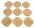 Christian Dior Collection Lucite and Rattan Cocktail Coasters Set - 9 Pieces For Sale