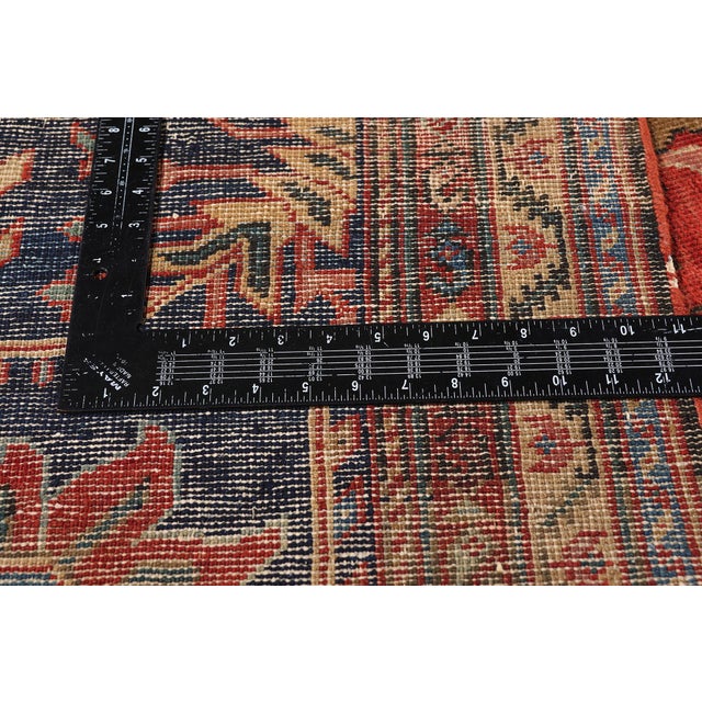 Red Late 19th Century Persian Sultanabad Rug, 11'10 X 18'08 For Sale - Image 8 of 11