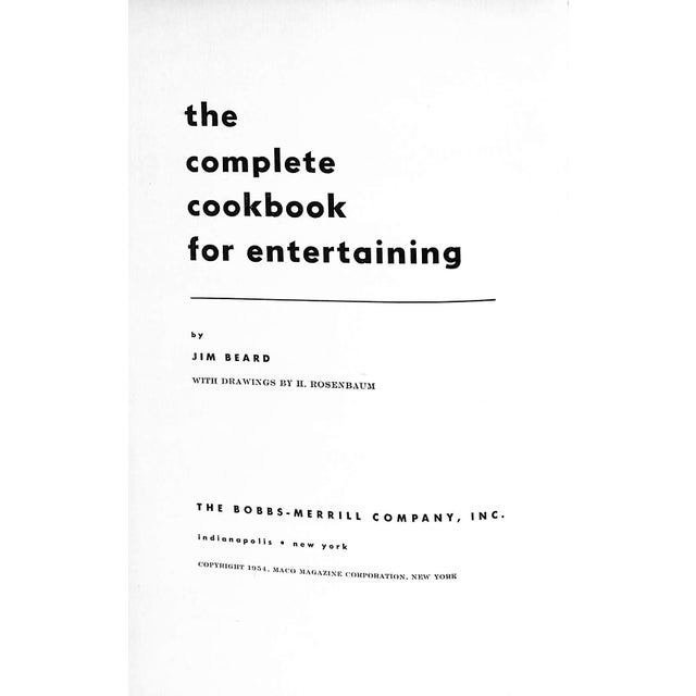 BEARD, Jim [143] pp. The Bobbs-Merrill Company, Inc. 1954 9 5/8" x 6 5/8"