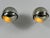 Set of two elegant and minimalistic mid-century modern spherical sconces or wall fixtures. Model 232/g. The fall of the...