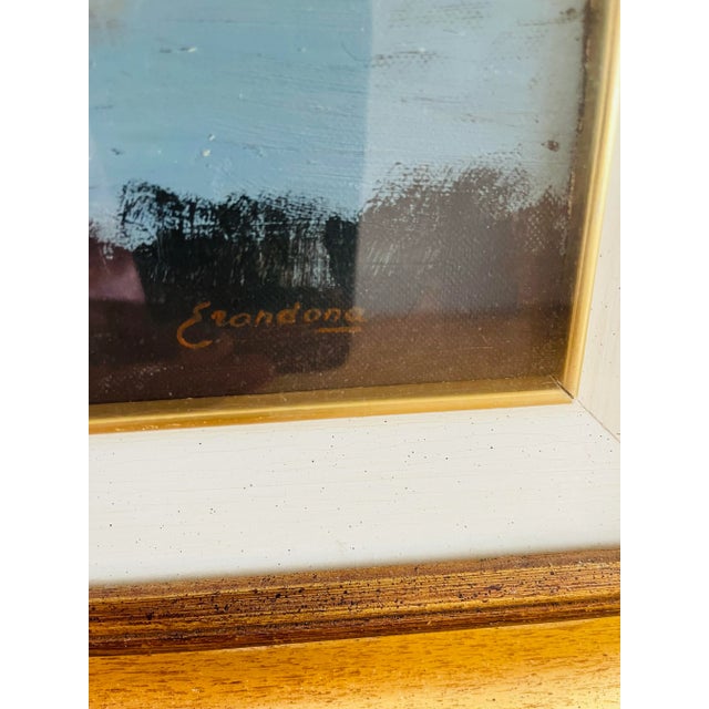 Textile Original Mid 20 Th C Italian Abstract Painting For Sale - Image 7 of 8