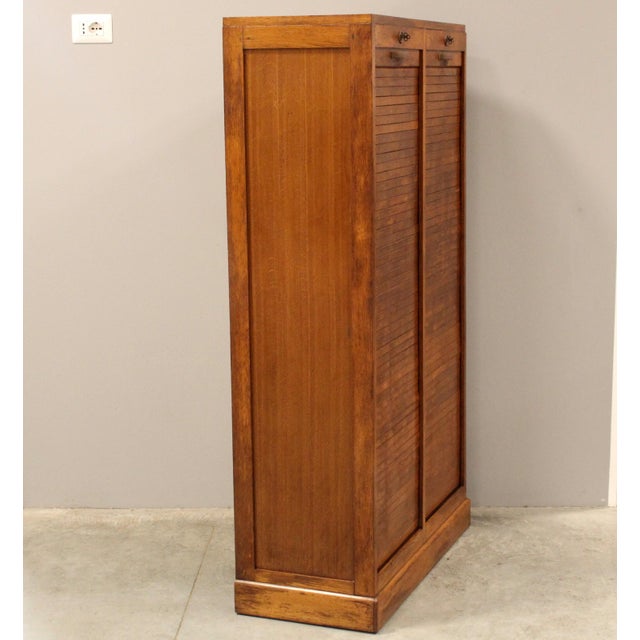Vintage Filing Cabinet in Oak, 1930s For Sale - Image 3 of 11