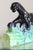 Mid-Century Modern Black Panther Ceramic Tv Lamp Base For Sale - Image 4 of 13