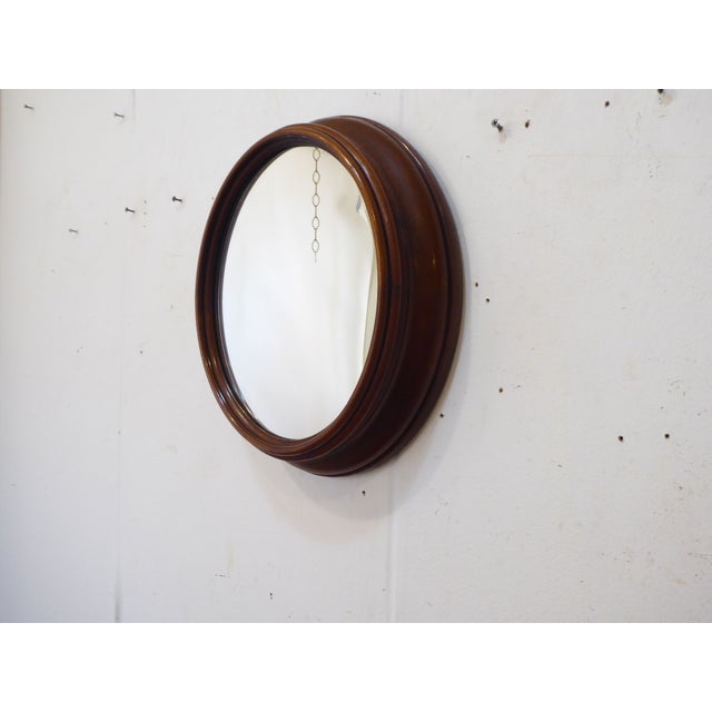 Victorian Antique Oval Walnut Mirror For Sale - Image 3 of 3