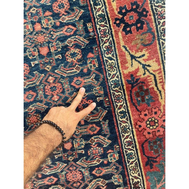 Persian Antique Halvai Bidjar with Growing Vine Border Rug 4 x 20.3 For Sale - Image 3 of 14