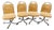 Daystrom Rolling Tubular Chrome Upholstered Chairs Set of 4 For Sale