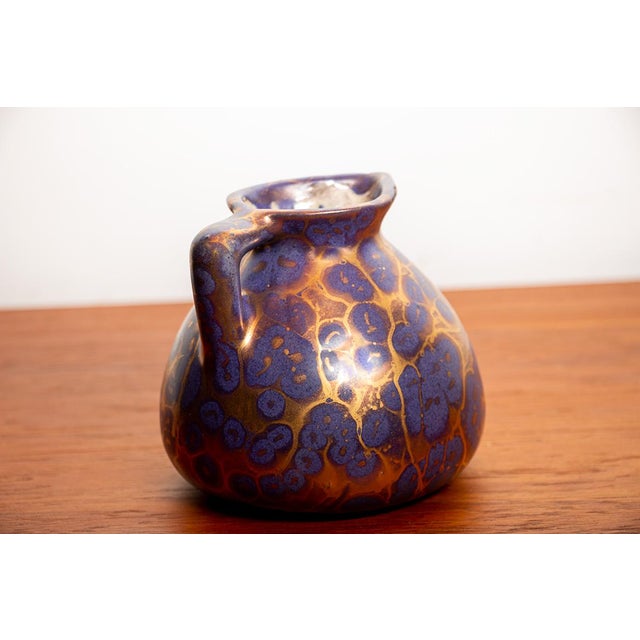 Art Nouveau Style Vase in Iridescent Purple Glazed Ceramic by Léon Pointu, 1890s For Sale - Image 6 of 13