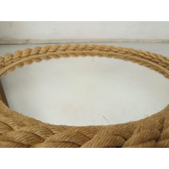 Minet Rope Mirror by Adrien Audoux and Frida Minet, 1950s For Sale - Image 11 of 13