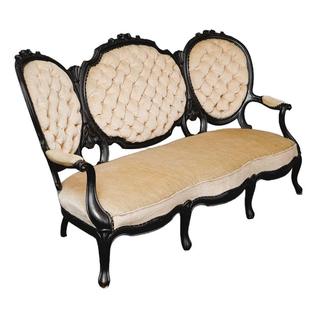 Louis Philippe Three-Seater Sofa, 1800s For Sale