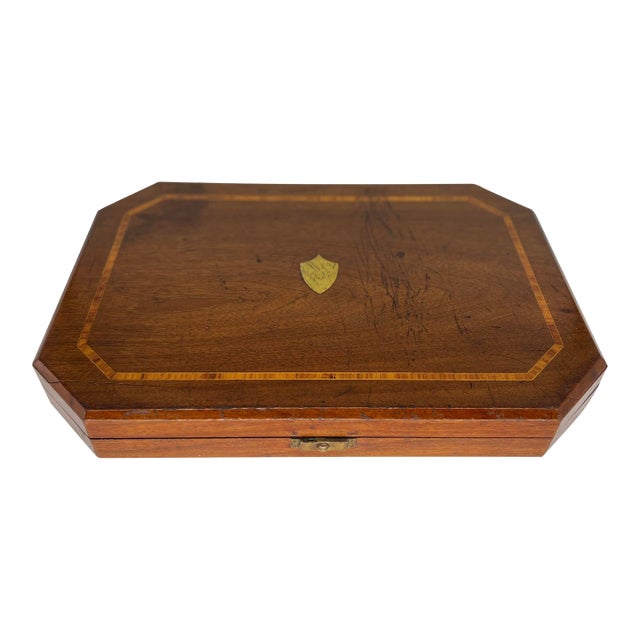 George Butler & Company 7 Piece Sterling Mounted Sheffield Cased Serving Set For Sale