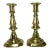 Pair of Vintage 19th Century English Brass Candlestick Holders For Sale