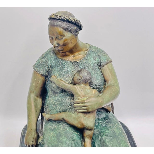 Mother and Child – Bronze Sculpture by Martin González Perez, Signed & Numbered For Sale - Image 14 of 18