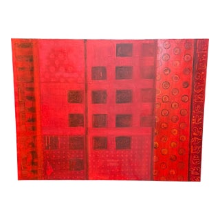 Circa 2002 Catherine Saiki "Directions I" Original Painting, Signed For Sale