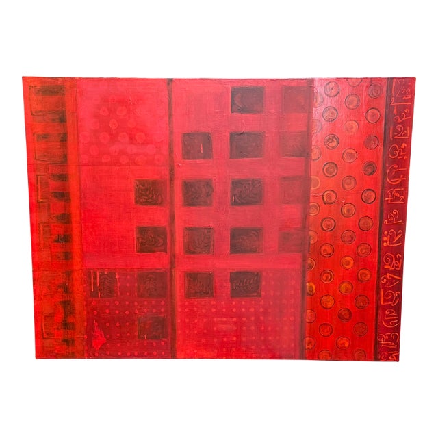 Circa 2002 Catherine Saiki "Directions I" Original Painting, Signed For Sale