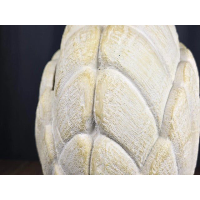 1990s Pacific Coast Lighting Shell Shaped Plaster Table Lamp For Sale - Image 12 of 17