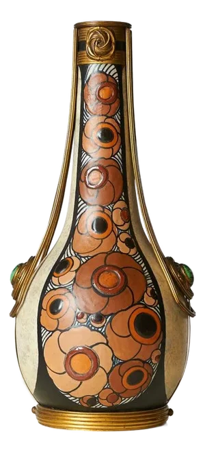 Art Deco Stoneware Vase by Luis Auguste Dage
