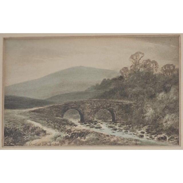 Antique English Landscape Print – Framed Romantic-Style Art – Dartmoor Scene – Devon, UK This atmospheric antique print,...