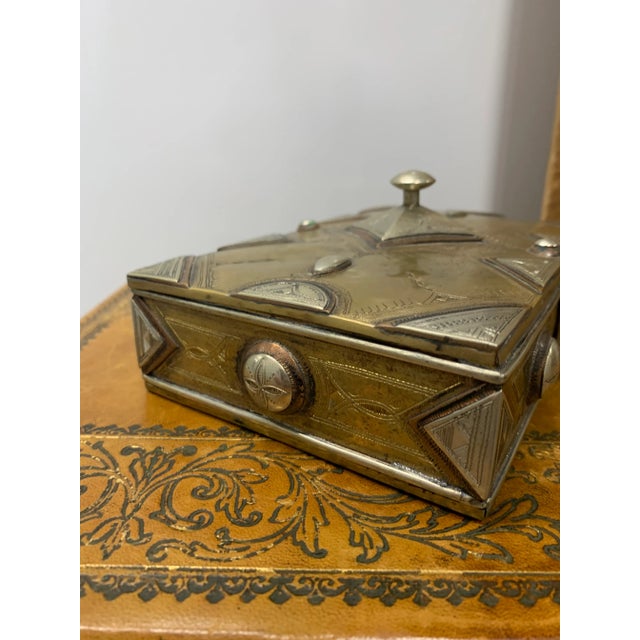 Antique Handmade & Hand-Tooled Metal Box From the Tuareg People of Mali For Sale In Dallas - Image 6 of 9