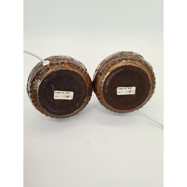 1970s Fat Lava Style Ceramic Table Lamps, West Germany, 1970s, Set of 2 For Sale - Image 5 of 11